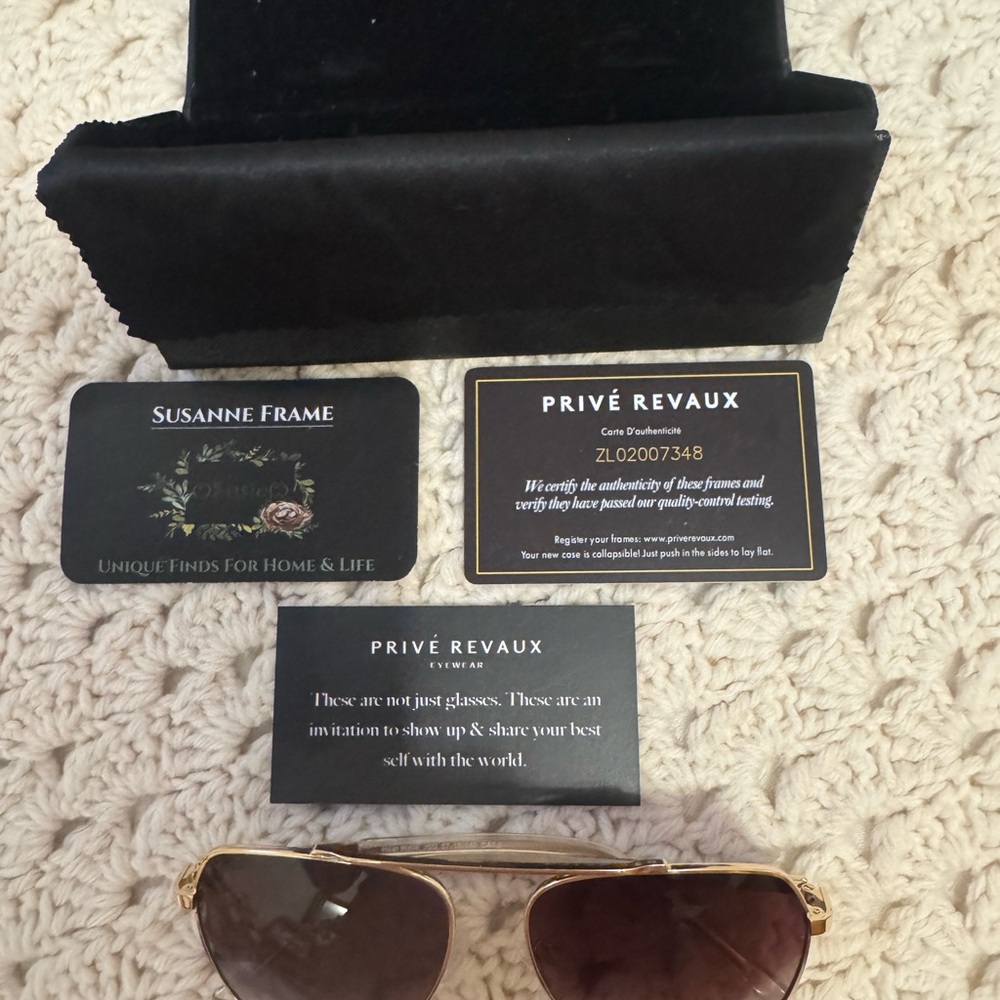 Privé Revaux Gold and Brown Sunglasses
